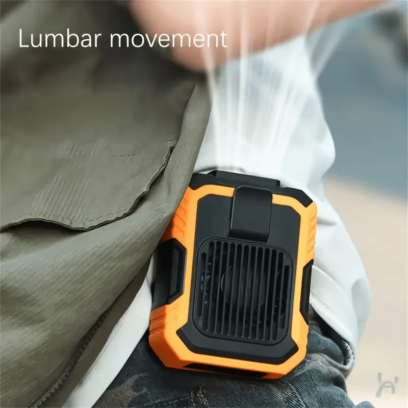 Outdoor Waist Fan, USB Charging Three-Speed Speed Regulation Multi-Function Electric Fan, USB Charging Two-In-One Multi-Function