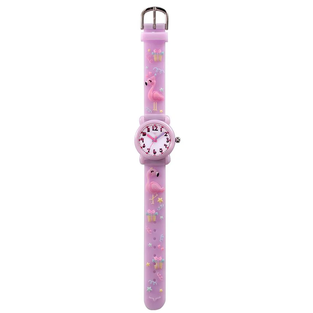 1Pcs Cartoon Watch Flamingo Design Waterproof Wristband Comfortable Wristwatch for Watch