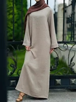 Eid femmes Robe musulmane Abaya solide élégant dubaï robes Largos robes longues caftan Robe arabe fête Caftan Jalabiya Ramadan 3