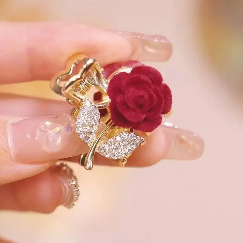 Rose Clasp Clips Small Super Fairy Hair Clip Women\'s Rose Hair Clips Tulip Mini Hair Clip Small Cute Metal Clip New Headwear New