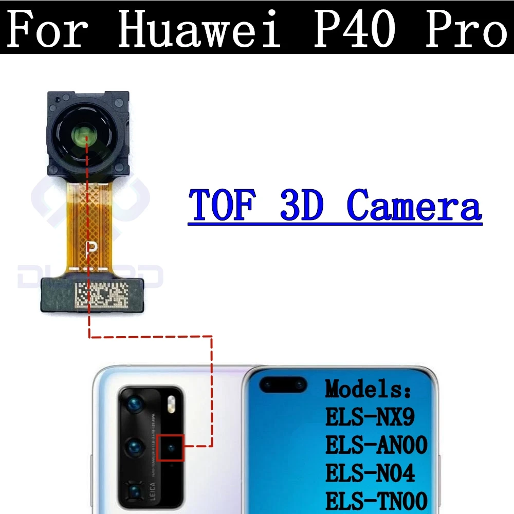 Original Back Camera Lens Cover For Huawei P40 Pro P40Pro Front Rear View Frontal Main Facing Small Camera Module Flex Parts