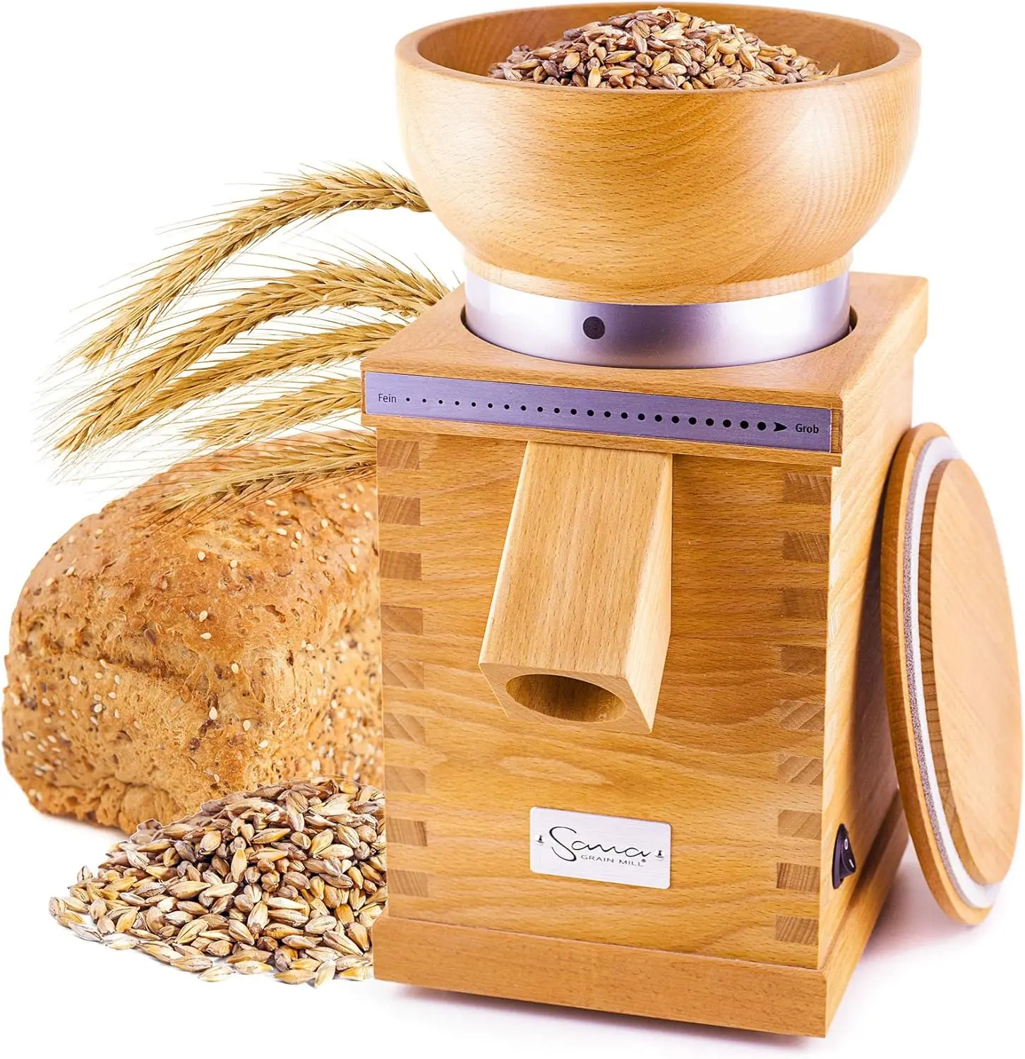 Grain Mill, Premium Grain Mill, 850-gram capacity 100 gram per minute output 15 Year