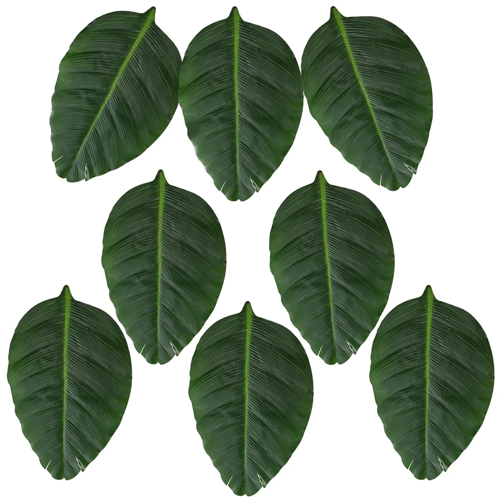 8Pcs Leaf Placemats Banana Leaf Design Table Mats Heat Insulation Pads Decorative Table Cushion for Dining Home Decor
