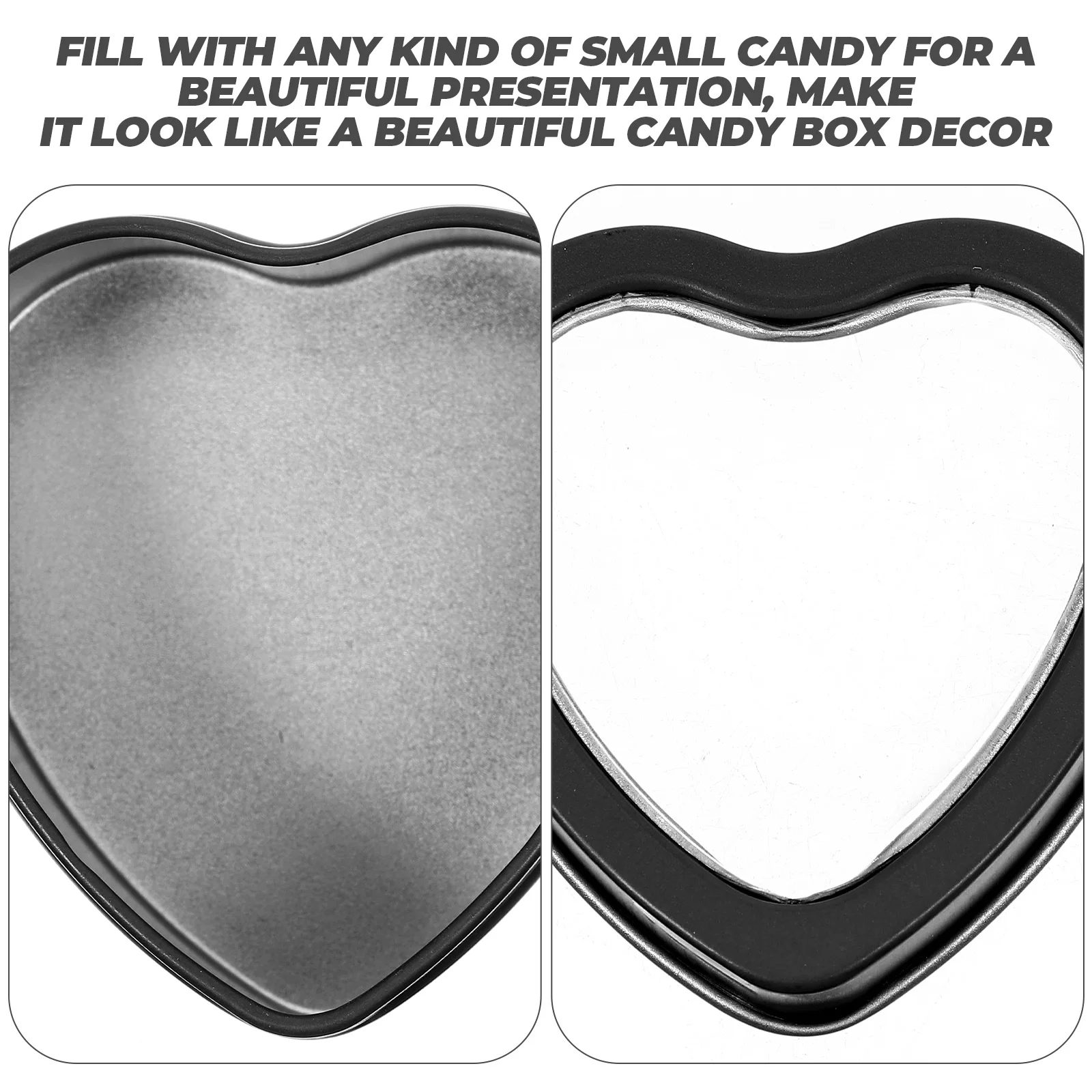 

10 Pcs Heart Shaped Candy Tin Box Wedding Favor Valentine's Day Gift Red Window 60x59x27mm Portable Party Boxes Small Gift