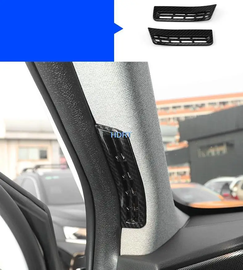 For Hyundai Santa fe Santafe 2019 2020 2021 Car Carbon fibre Interior Decoration Handrail Gear Control Button outlet Decoration