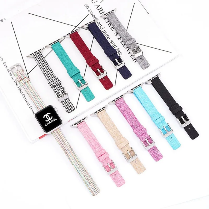 حزام منسوج من النايلون لساعة Apple IWatch Canvas Strap Apple Watch S10