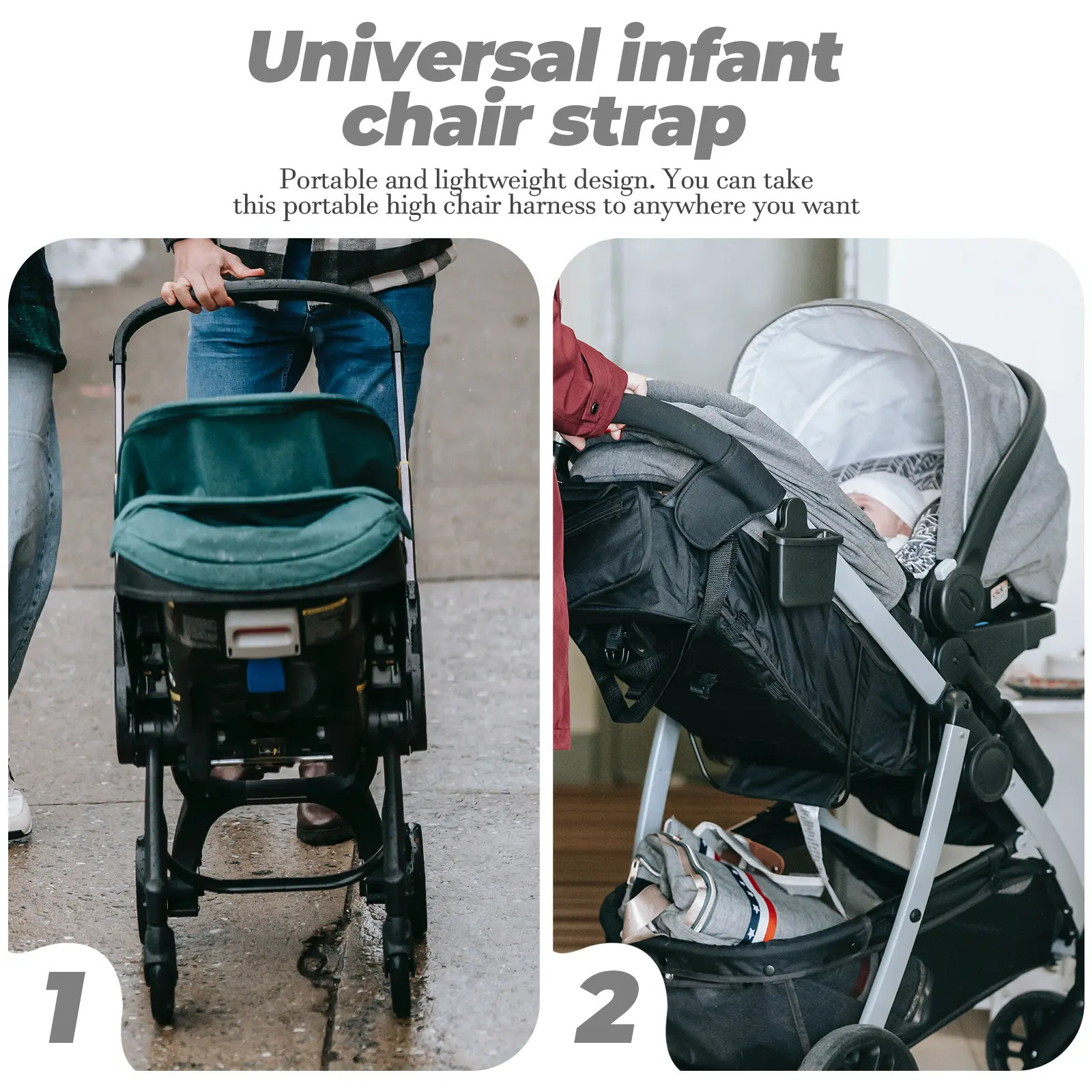 

Universal Baby Harness for High Chair Stroller Safety Strap Adjustable Portable Lightweight Secure Fastening Belt for Infant