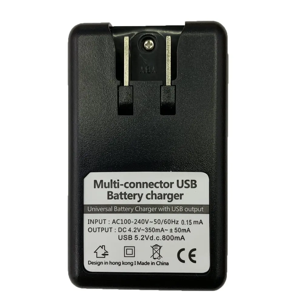 Cargador de batería Universal para móvil, Pantalla indicadora LCD para teléfonos móviles, puerto USB, intercambiable conveniente para baterías de