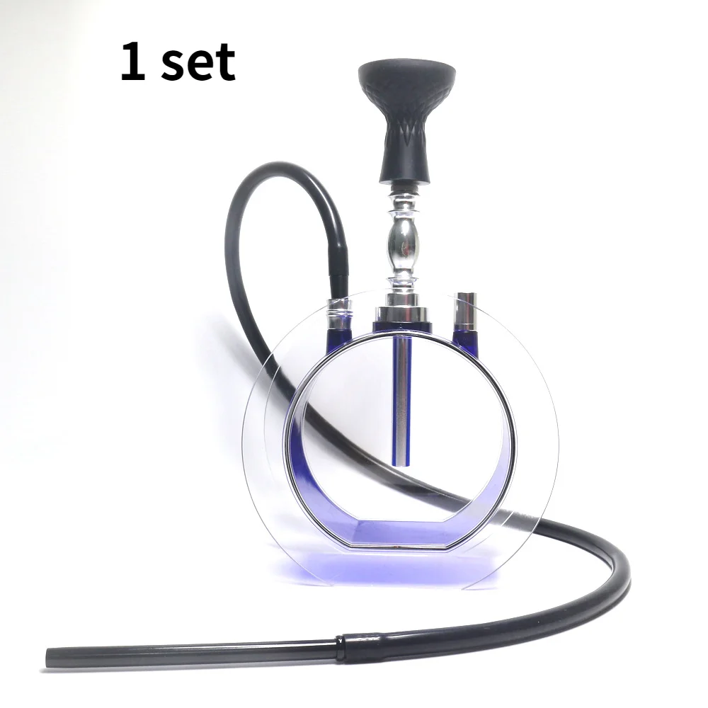 Shisha Set New Design Round Plastic Narguile  Design Shisha Hookah Set Hookah for Smoking Boyfriend Christmas Gift Purple party