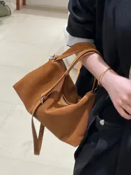 FIRMRANCH Versatile Lazy Retro Soft Matte Cowhide Large Capacity Women's Handbag Single Shoulder Diagonal Daily Commuter Purse