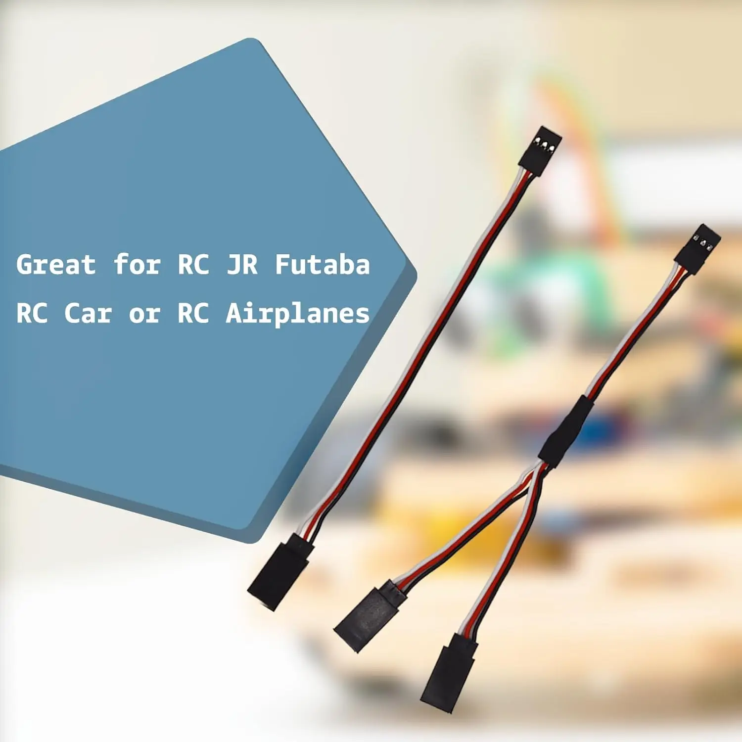 JST Y Splitters - 1 Male to 2 Female, RC Servo Y Connector, Servo Harness Lead, Extension Cable, JR Wire Connectors Fits RC JR F