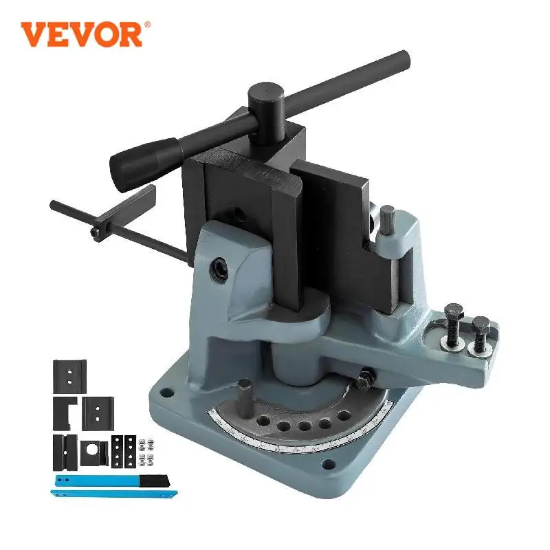 VEVOR Pipe Bender UB-100 Manual Detachable Lever Hot & Cold Flat Round Angle Steel Tube 120-Degree Universal Bending Machine