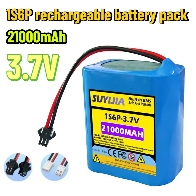 

Аккумуляторный блок 1S6P, длительное время работы от батареи, 21000 мАч, 3,7 В, элементы 18650, подходит для ночных рыболовных фонарей, ловушек для рыбы.