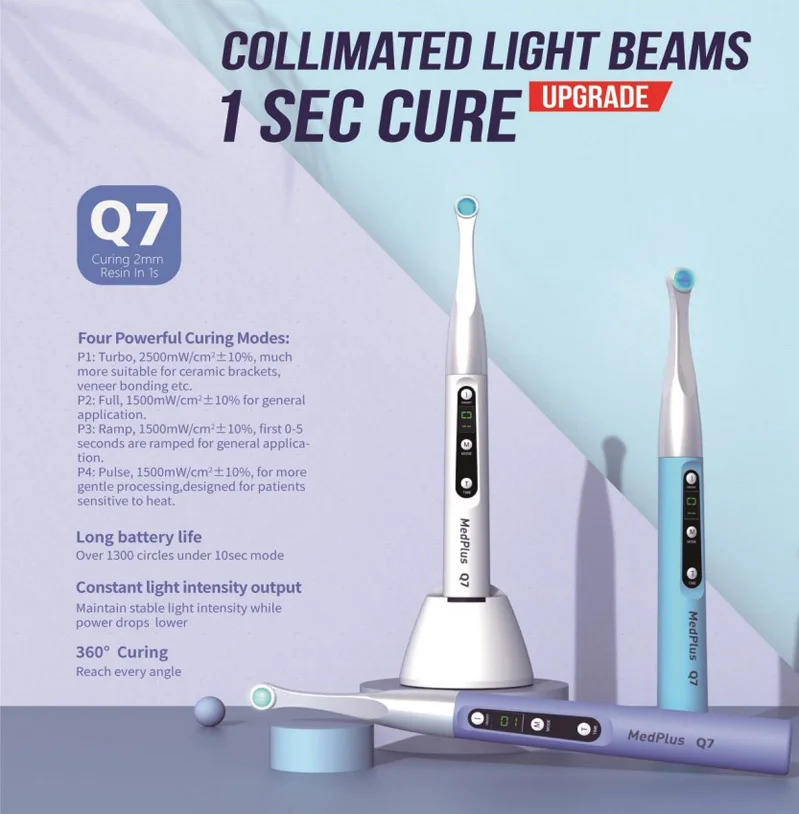 Rodent Dental LED Curing Lamp Light Cure Wireless Cordless One Second Curing Machine Solidify Resin Dentist Tools 1s/3s