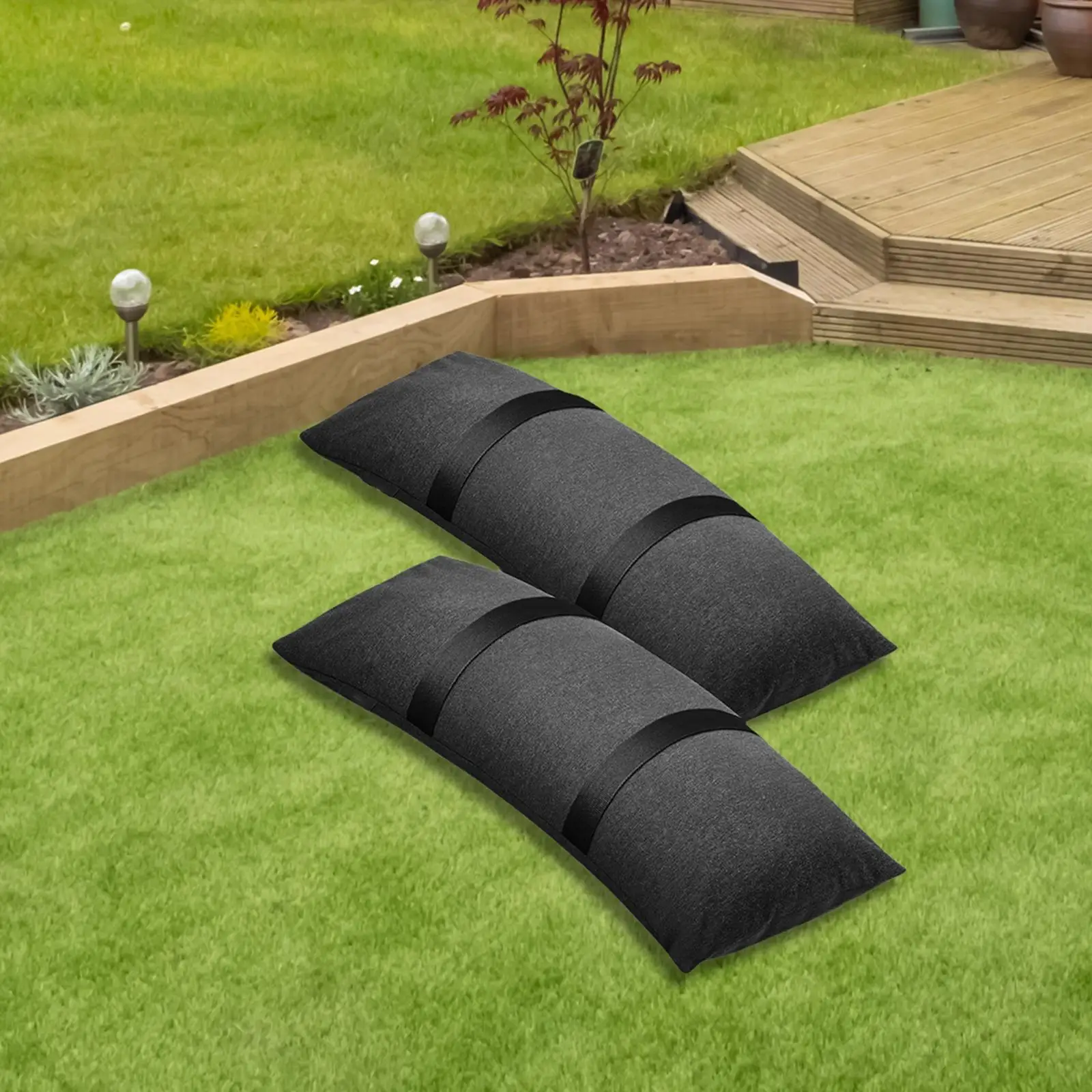 2 Pieces Outdoor Fillable Heavy Duty 49 Lb. Each Arched