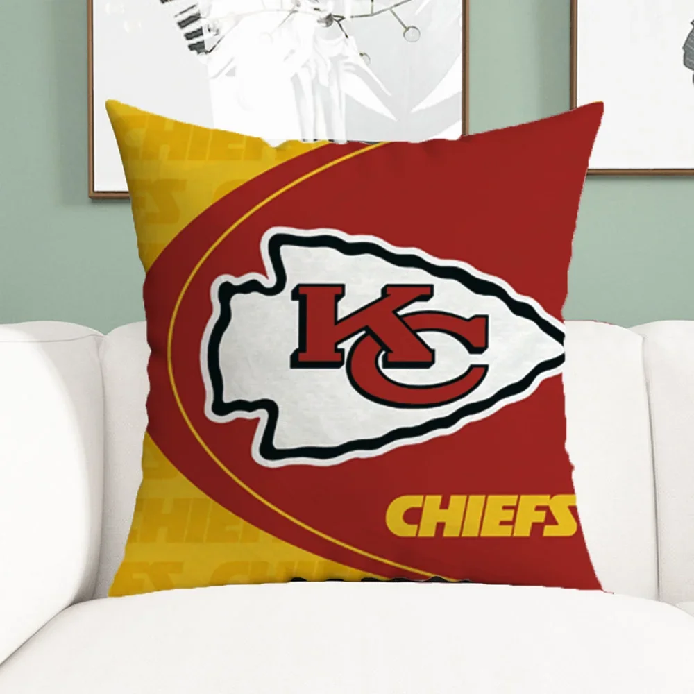 Kansas City Chiefs Pillow Covers Decorative Cushion Cover for Pillow Home Decoration Room Decorating Items Ornamental Pillows