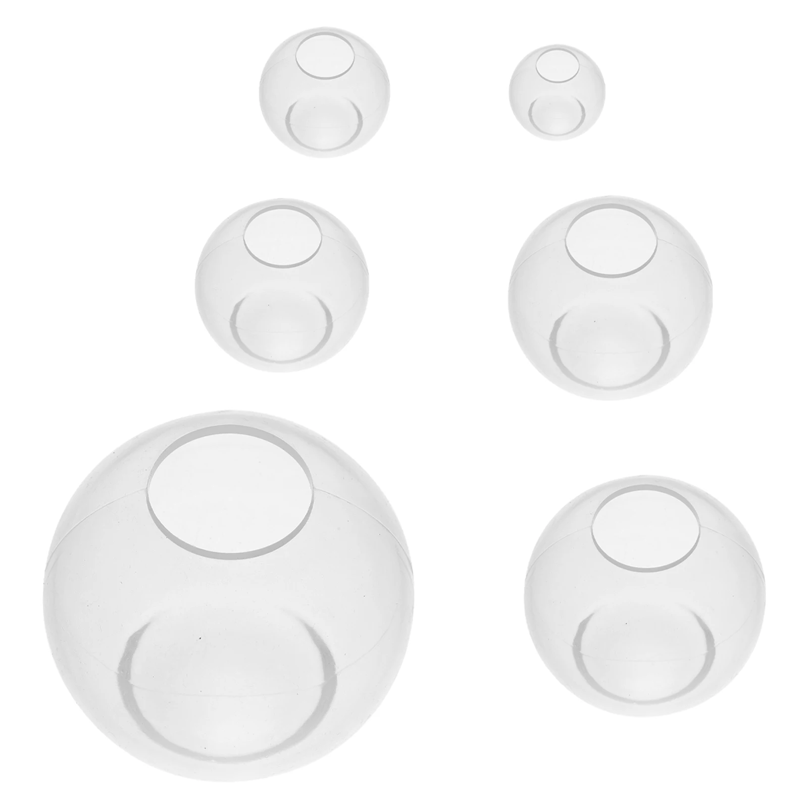 

6pcs Creative Crystal Ball Non-Stick Sphere Decor Molds Flexible Diy Silicone Ball Shape Molds For Handicraft Craft Making