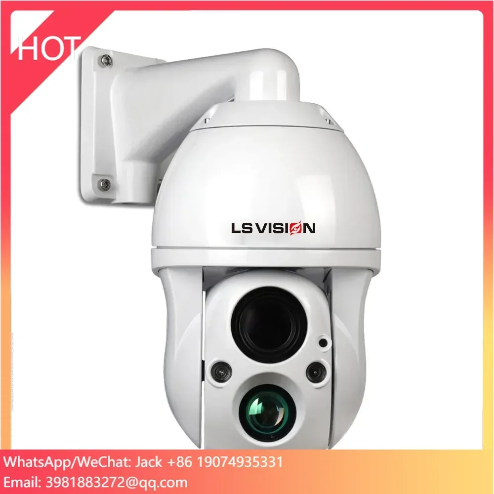 LS VISION Telecamera IP di sorveglianza di sicurezza esterna da 4 MP/8 MP con sirena incorporata e opzioni di archiviazione su scheda Micro SD Telecamera di rete