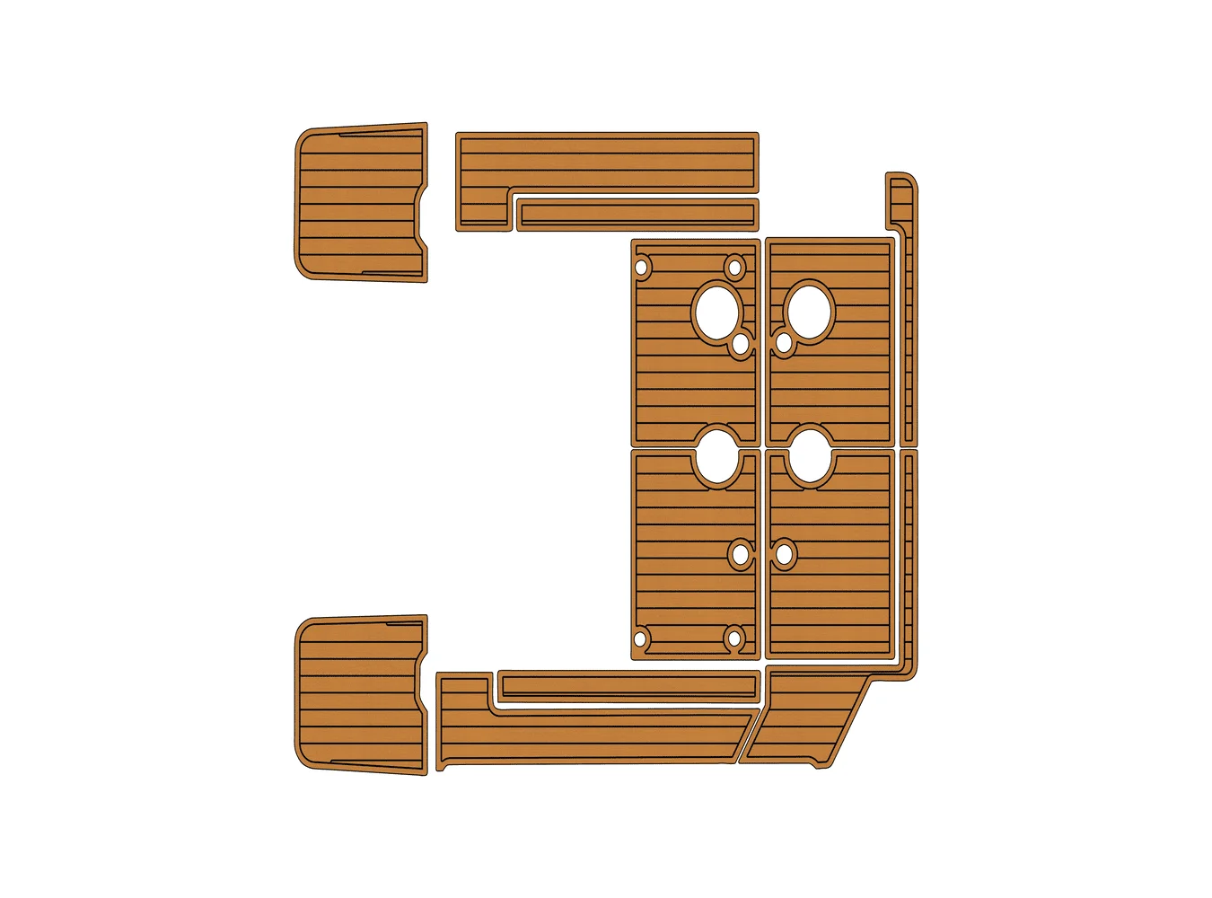 2017 Quicksilver 855 عطلة نهاية الأسبوع 1/4 "6 مللي متر إيفا رغوة عدم الانزلاق بولي كلوريد الفينيل خشب الساج التزيين البحرية حصيرة سيديك gatorstep السجاد أرضية بحرية #1