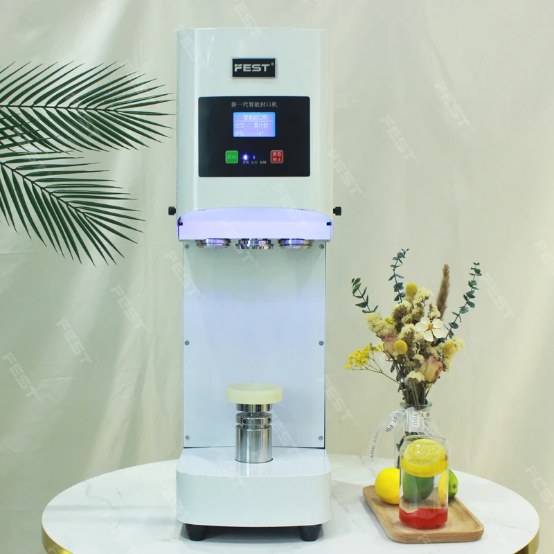 

FEST Semi Automatic Non-rotating Easy Open Lid Can Sealer Soda Tin Beverage Can Seamer PET Bottle Sealing Machine