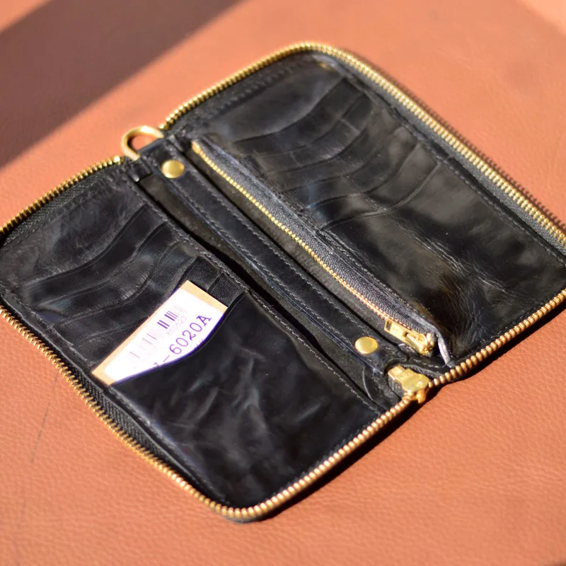 

AETOO оригинальный кожаный кошелек ручной работы, мужской короткий горизонтальный мягкий кожаный кошелек на молнии, винтажный молодежный японский и корейский индивидуальный