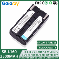 2500mAH SB-L160 SB-L320 SB-L480 Rechargeable Battery for Samsung SC-L520 SC-L530 SC-L550 SB-L110A SBL110A VP-L500 Camera Battery
