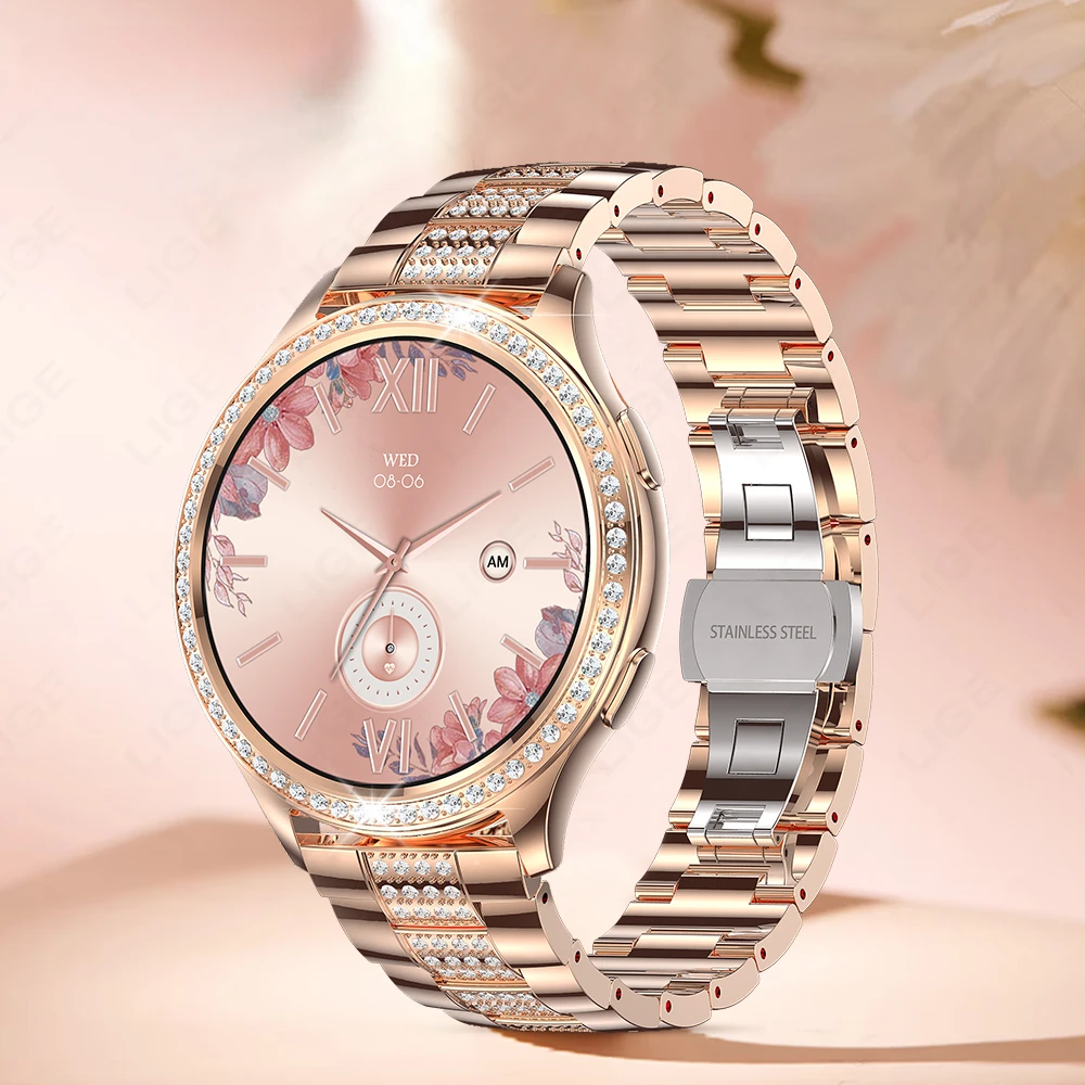 2024 New 1.32 Inch Women's Smartwatch - Bluetooth Call, AI Voice Assistant, Custom Watch Face, Health Monitor for Stylish Ladies