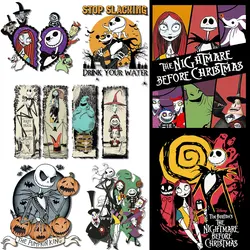 The Nightmare Before Christmas Jack Iron on Transfers Sally Decals for Clothes Thermal transfer Stickers on Tshirts