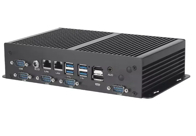 كمبيوتر صناعي صغير 6x COM 2x إيثرنت 8xUSB Intel i7-10510U i5-10210U Windows Linux WiFi 4G LTE