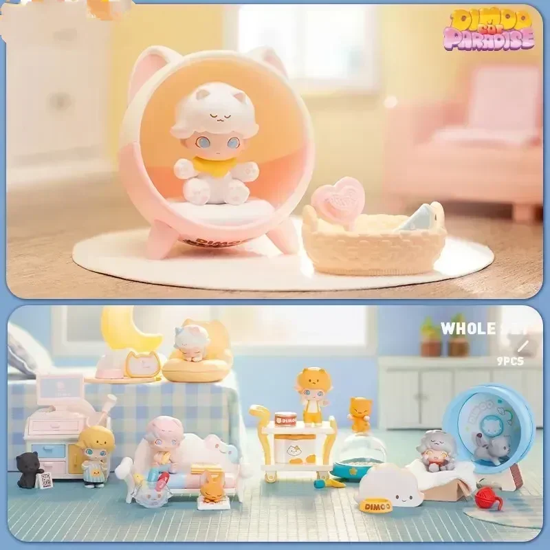 Pop Mart Dimoo Cat Paradlse Series Blind Box Mystery Box Guess Bag Toys Doll Cute Anime Figure Desktop Ornaments Collection Gift