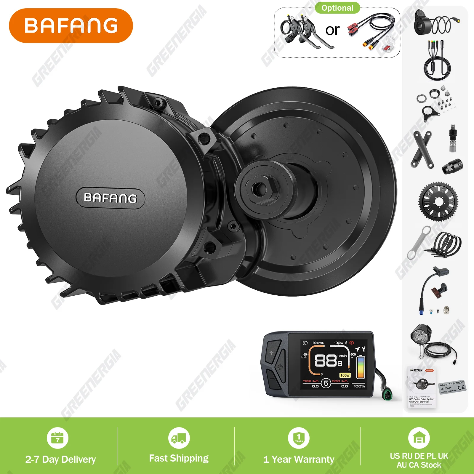 

Bafang 48 В 52 В 1000 Вт двигатель со средним приводом BBSHD BBS03 eBike Kits BB 68/100/120 мм мощный велосипедный двигатель комплект для переоборудования электрического велосипеда