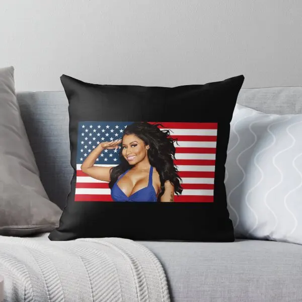 Nicki Minaj Flag  Printing Throw Pillow Cover Office Case Car Sofa Soft Cushion Fashion Square Bed Pillows not include One Side