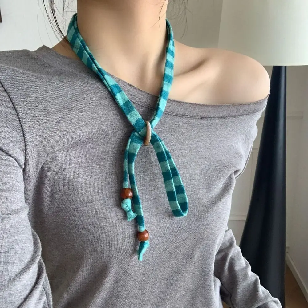 Fashion Polyester Striped Scarves Long Quick Drying Waist Chains Narrow Stripe Waist Belts Women