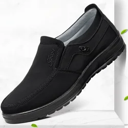 Fashion Slip-on Men's Canvas Shoes Breathable Lightweight Comfortable Men Loafers Summer Men's Casual Shoes Lazy Flat Shoes