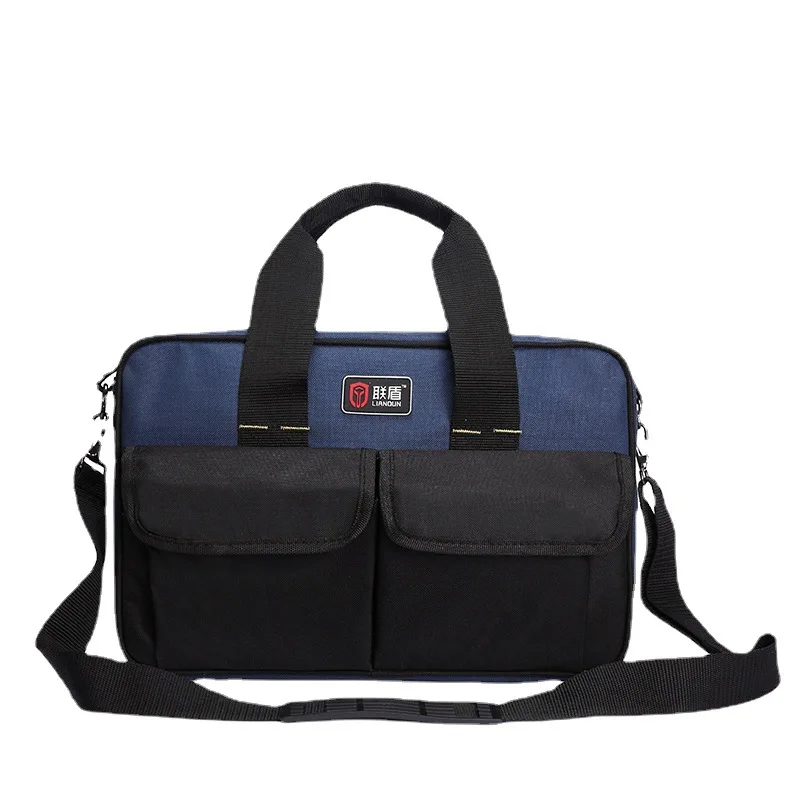 Bolsa de herramientas portátil, correa de hombro ajustable de cuello ancho multifunción, organizador de herramientas de lona impermeable, bolsa de herramientas de tela Oxford