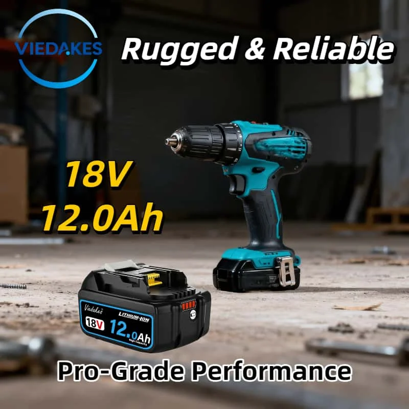 أعلى تصنيف! عالية الأداء لبطارية ليثيوم أيون ماكيتا 18V12.0Ah: أقصى طاقة للأدوات الثقيلة في البناء وصيانة المرآب