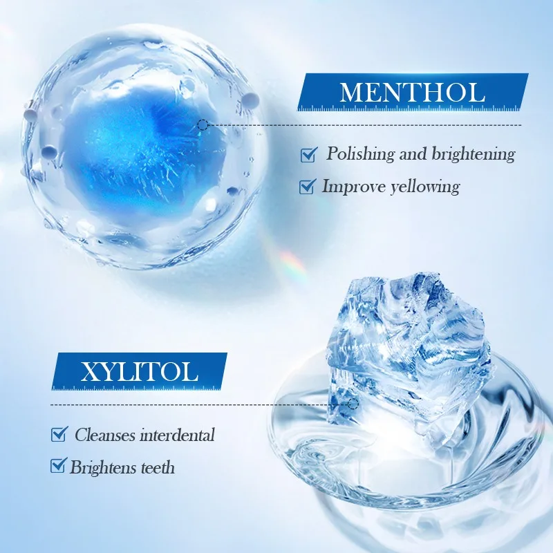 مجموعة معجون الأسنان الصلبة البروبيوتيك تتلاشى البقع الصفراء تبييض لطيف ينعش التنفس العناية بالفم #3