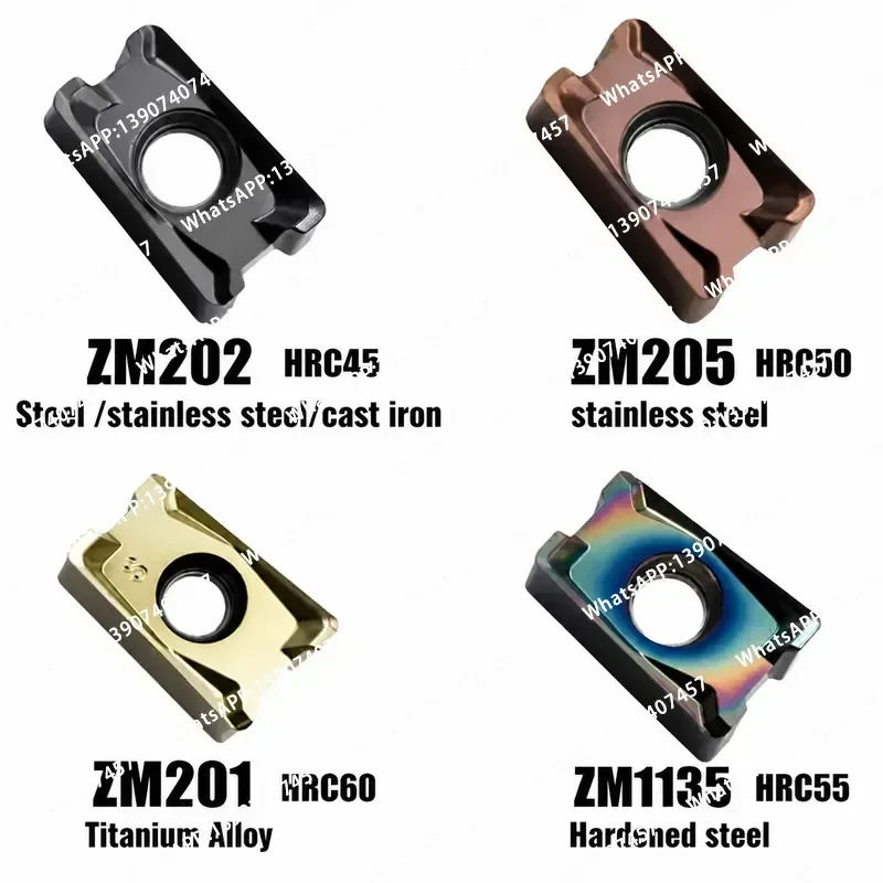 10pcs for LNPU110408 / LNPU15T608 Carbide Insert Fast Feed Milling Insert Indexable Heavy Cutting Milling