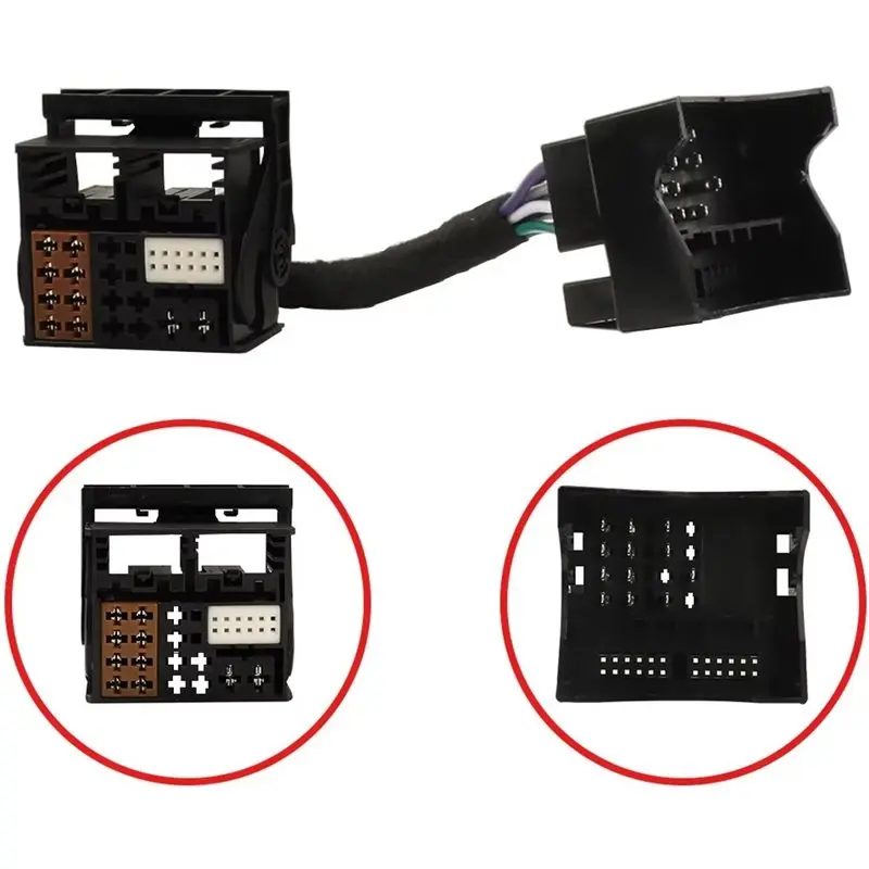 ABYN-PQ To MQB Conversion Plug For VW MIB Headunit Change To Noname RCD360 Pro RCD440PRO Big Plug Set