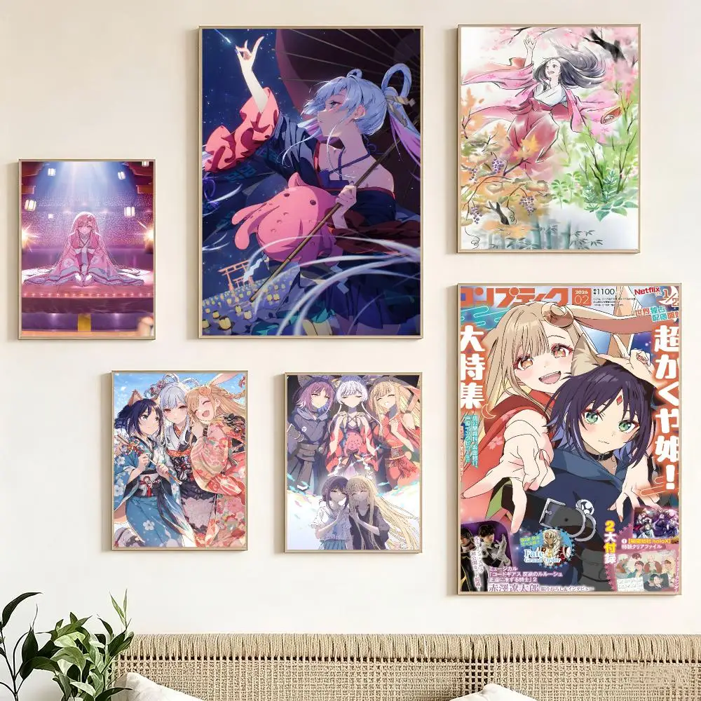 Japanese Anime C-Cosmic Princess Kaguya Poster Print Painting Home Decor for Bedroom Living Room Hallway