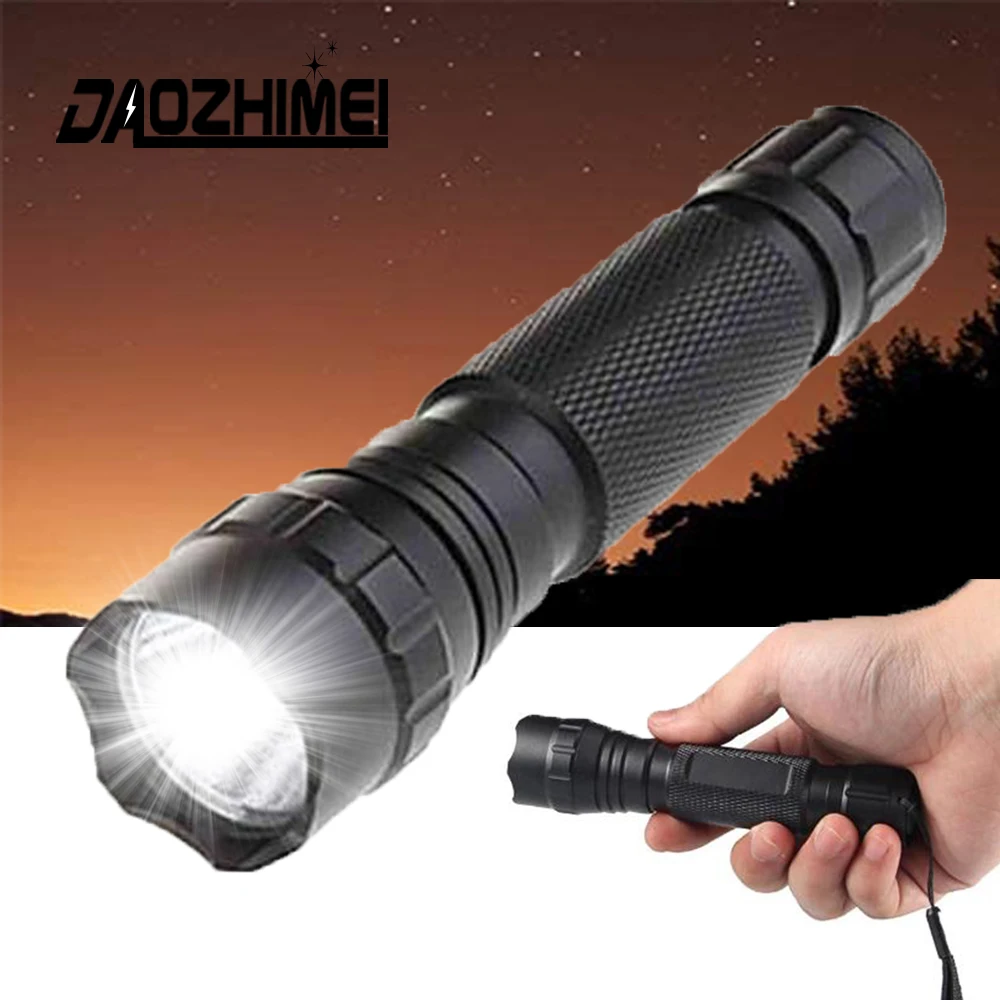 501B Powerful LED Tactical Flashlight Headlamp White/Green/Red/Blue Waterproof Searching Hunting Lantern 1-mode Camping Torch