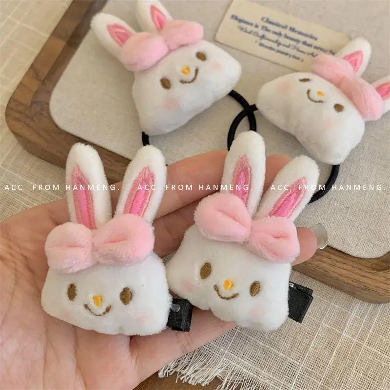 New Kawaii Cute Sanrio Wish Me Mell Hairpin Pink Rabbit Hair Band Children's Hair Accessories Sweet Bow Headwear Birthday Gifts