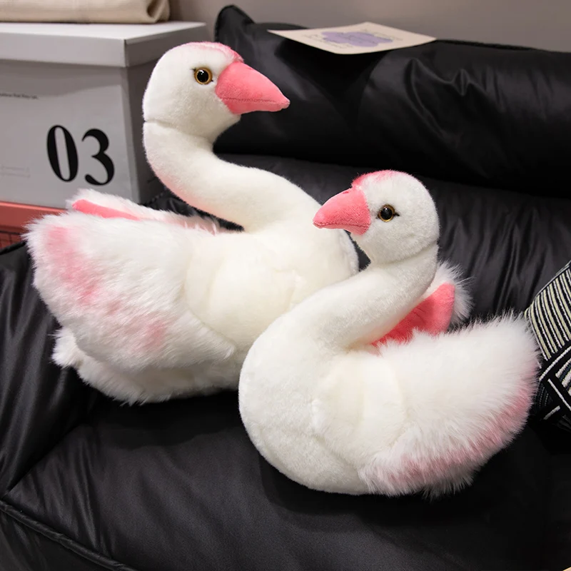 Juguete de peluche de cisne de 25/45cm, peluche suave, Animal lindo, flamenco con alas, muñecas encantadoras para amantes, regalos