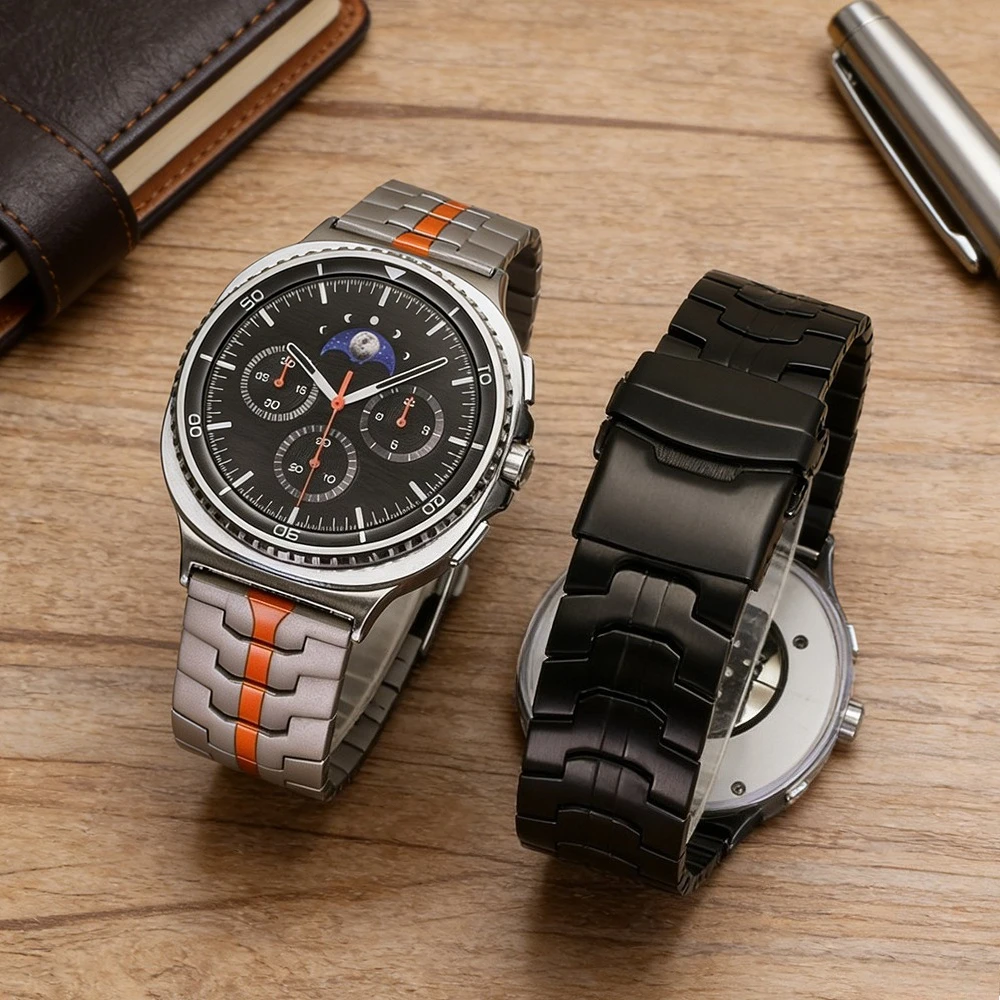 Titanium Luxury Strap for Samsung Galaxy Watch Ultra 2025 47mm 8 Classic 46mm Business Band for Galaxy Watch 8 7 6 5 4 44mm 40mm