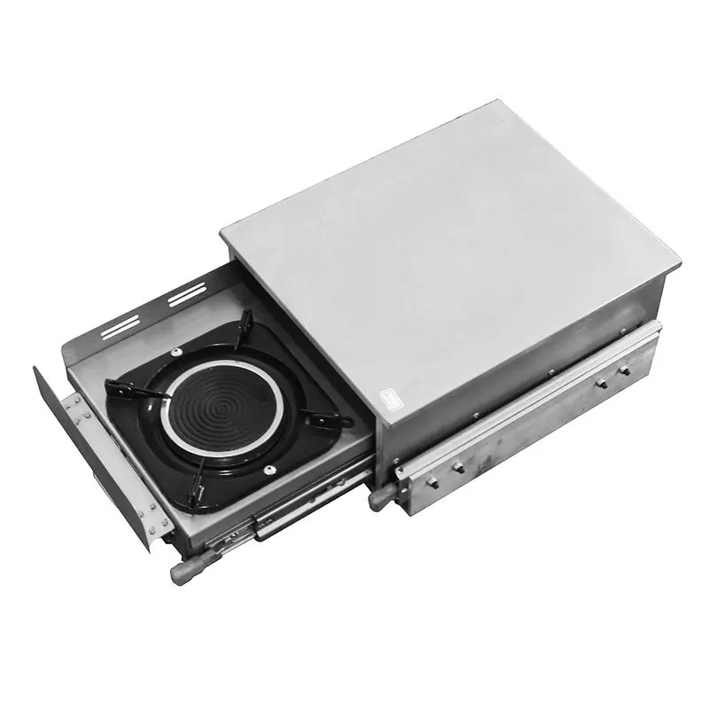 Outdoor self-driving RV sink 304 stainless steel, integrated gas stove, pull-out type, portable car