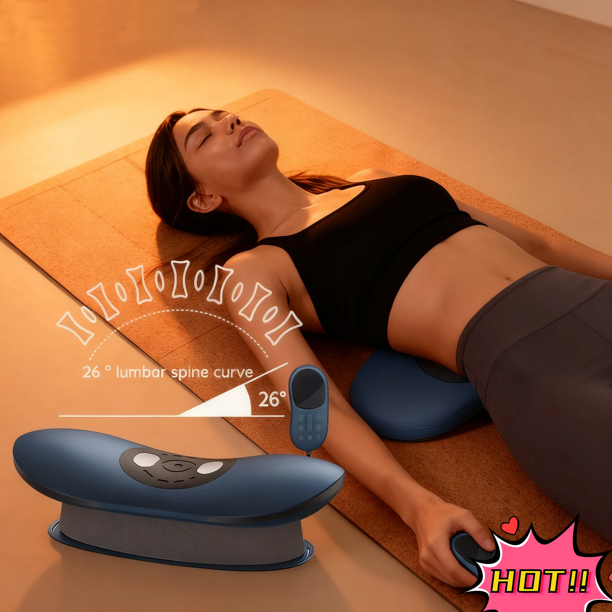

New High-end Electric Lumbar Traction Device Massager with Heat Function & Adjustable Intensity Inflatable Back Stretcher Swing