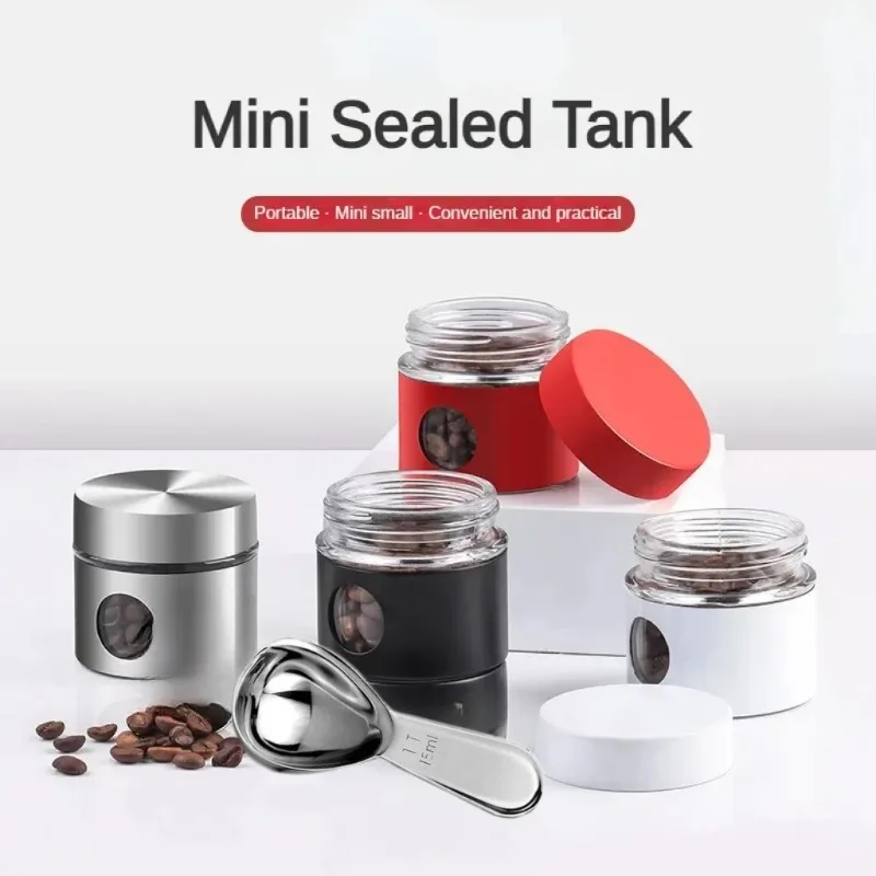 Coffee Pot Sealed Cans Glass Mini Closed Container Hermetic Pots To Store Food Portable Mini Tea Jar Storage Jar Sealed Box