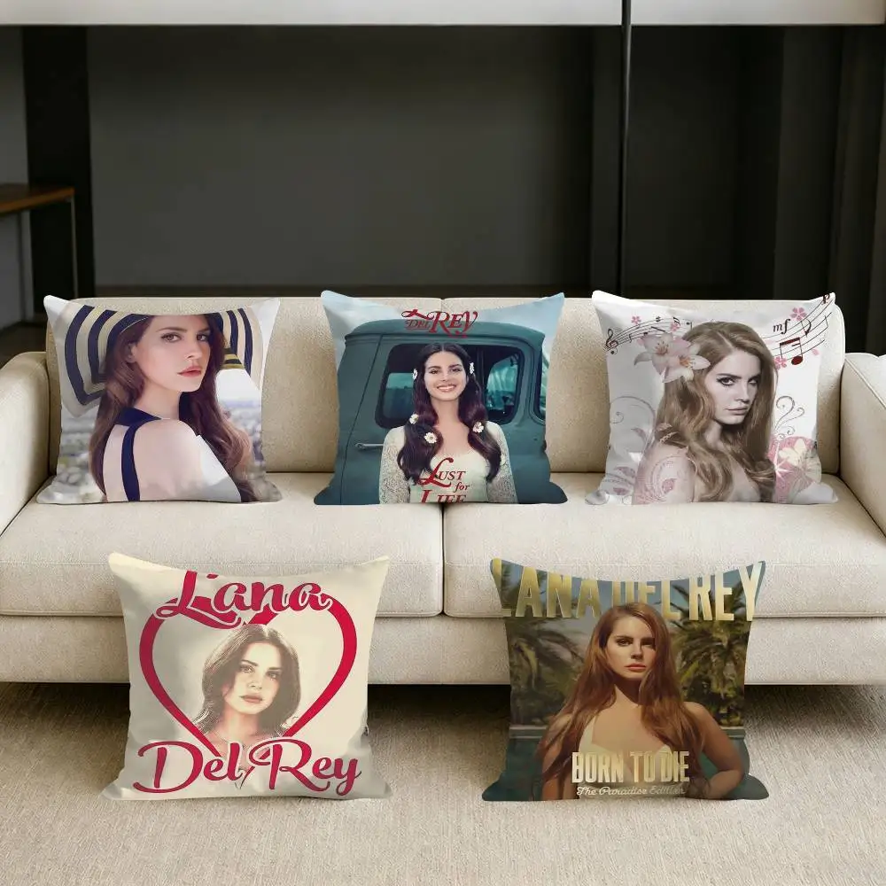 

Sad Girl Pop L-Lana-Del ReyS Square Sofa Pillow Cover Solid Color Living Room Home Decor Cushion Case
