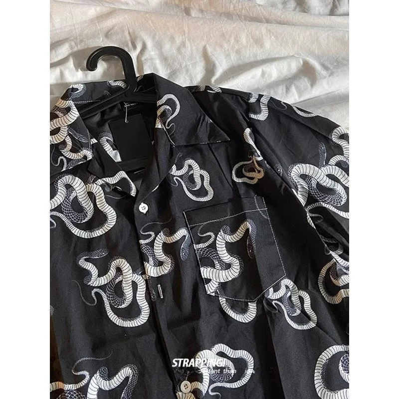 

Мужская тонкая верхняя одежда Extra Large 300 Pou American Style Loose Short Sleeve, с эффектом винтажа, стильная и эффектная