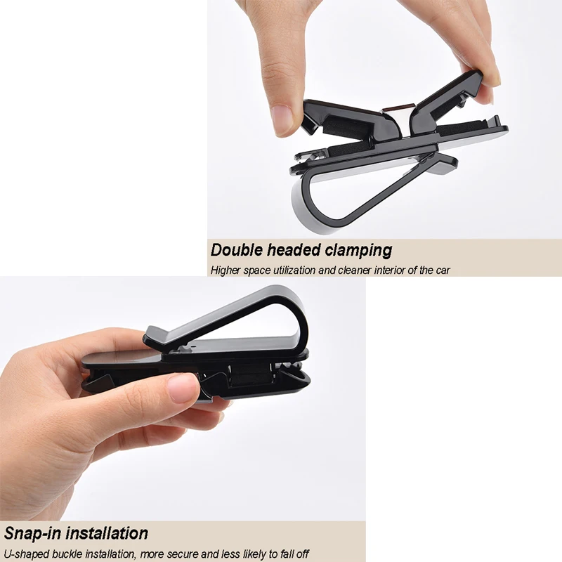 حافظة نظارات السيارة العالمية حاجب الشمس للسيارة حامل النظارات الشمسية مشبك بطاقة تذكرة حامل النظارات ملحقات السيارات الداخلية